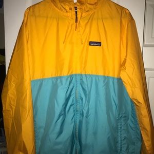 Men’s Patagonia Orange and Gray Windbreaker Jacket